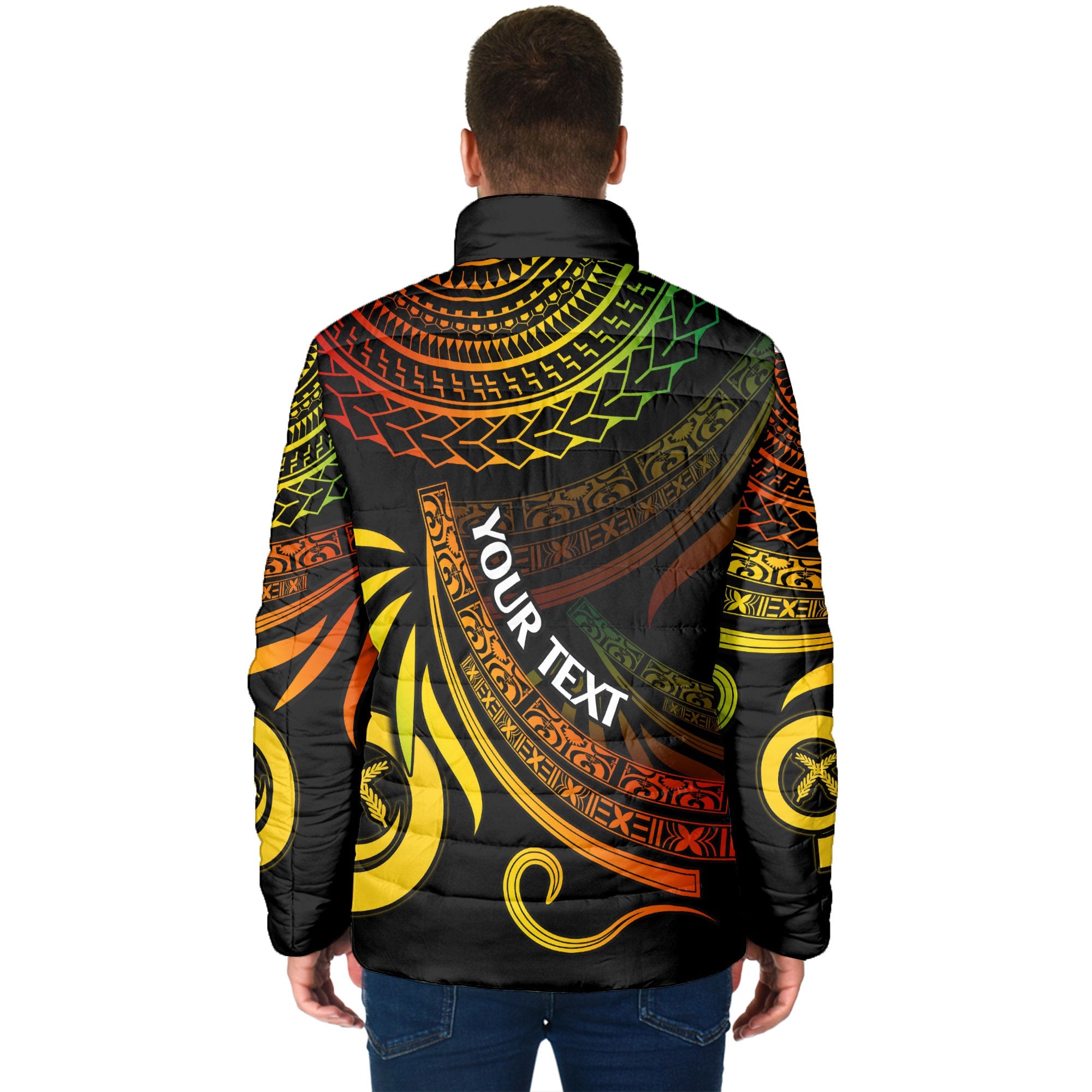 Custom Vanuatu Men Padded Jacket Happy Independence Polynesian Proud To Be A Ni Van V1