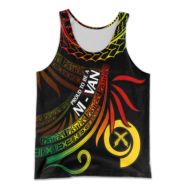 Custom Vanuatu Men Tank Top Happy Independence Polynesian Proud To Be A Ni Van V1