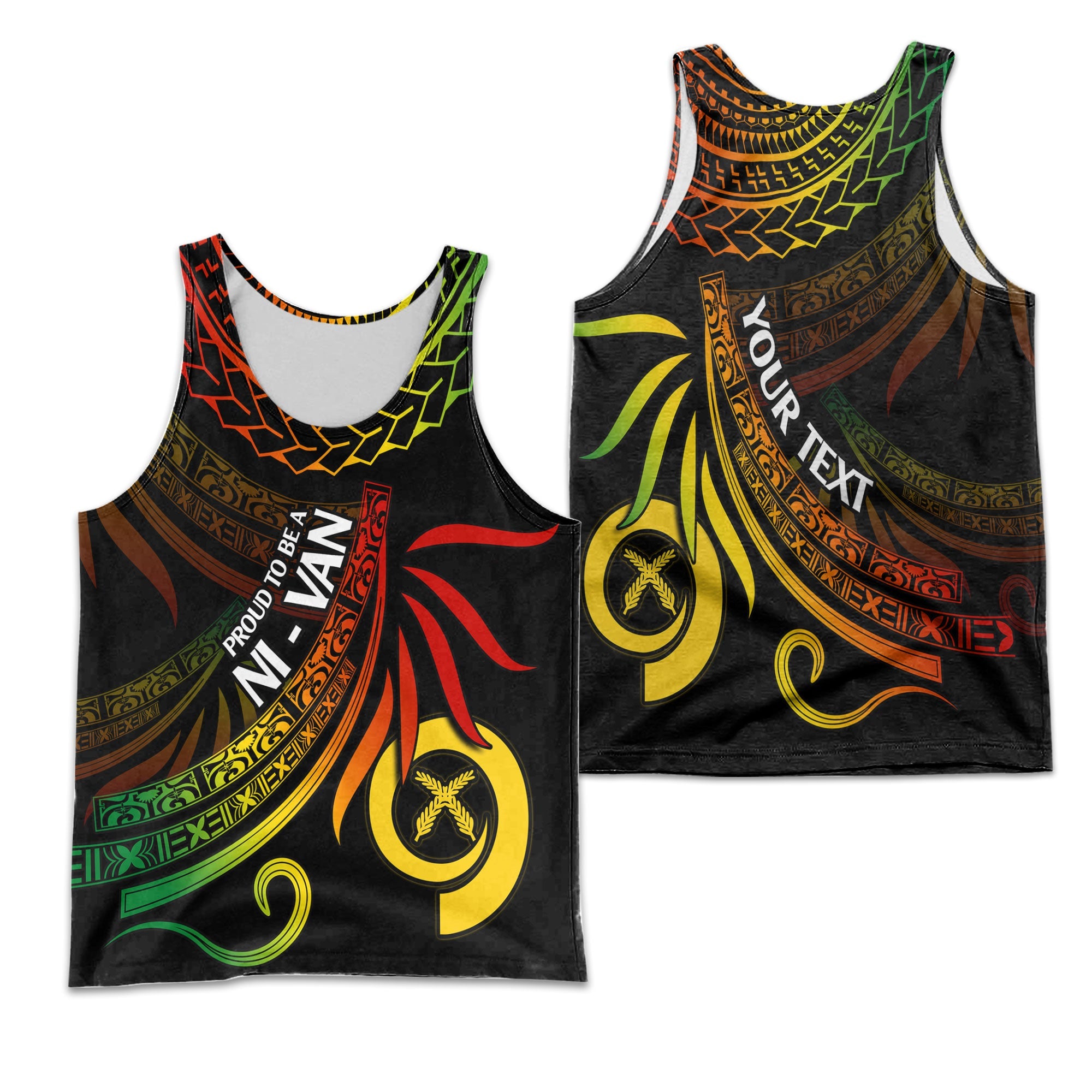 Custom Vanuatu Men Tank Top Happy Independence Polynesian Proud To Be A Ni Van V1