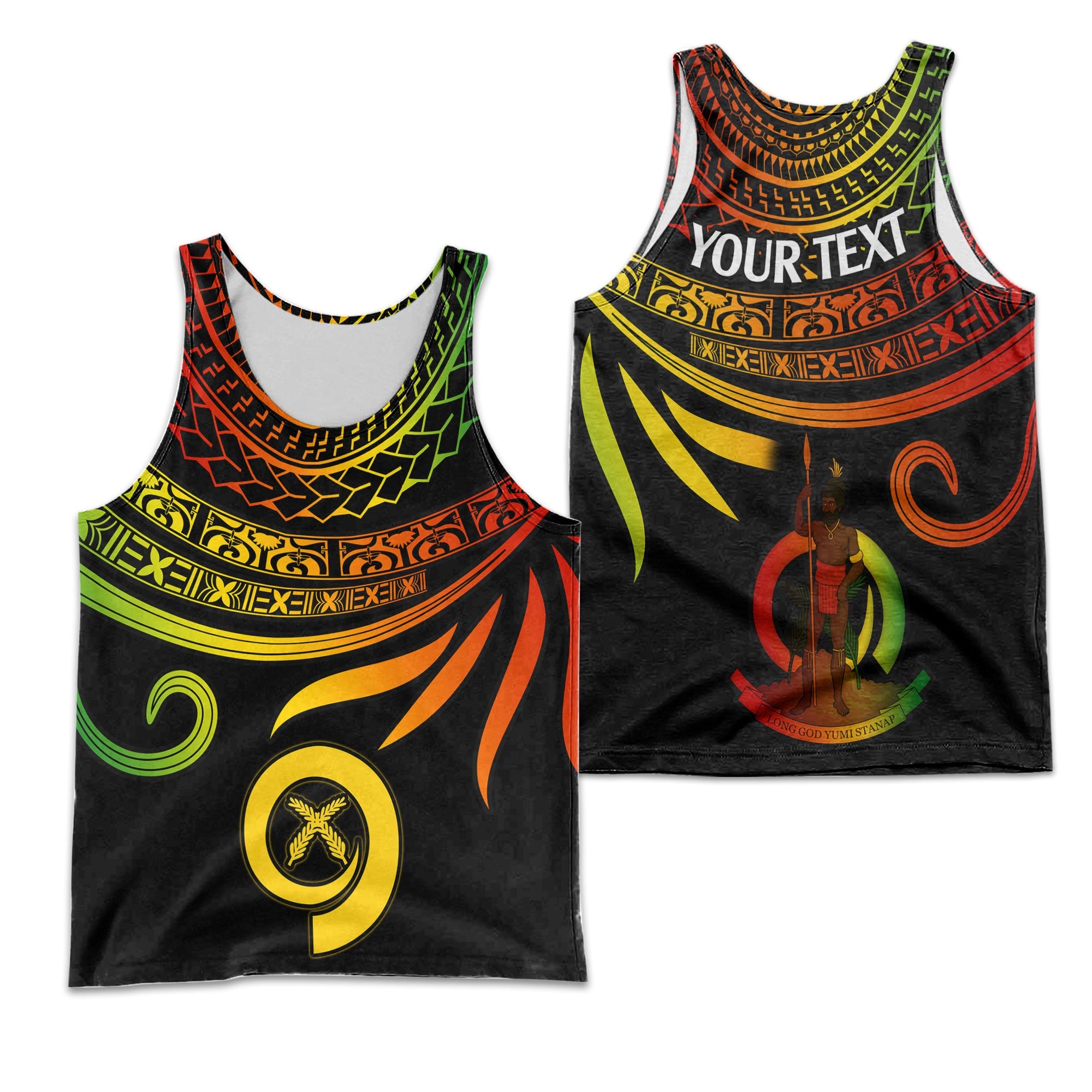 Custom Vanuatu Men Tank Top Happy Independence Polynesian Proud To Be A Ni Van V2