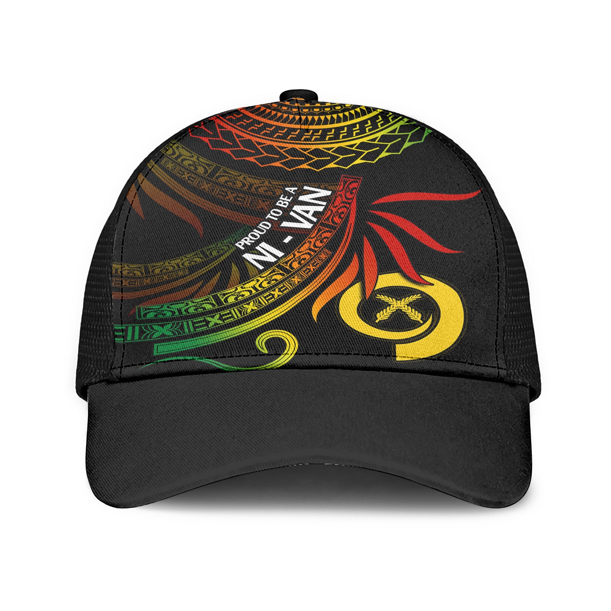 Custom Vanuatu Mesh Back Cap Happy Independence Polynesian Proud To Be A Ni Van V1