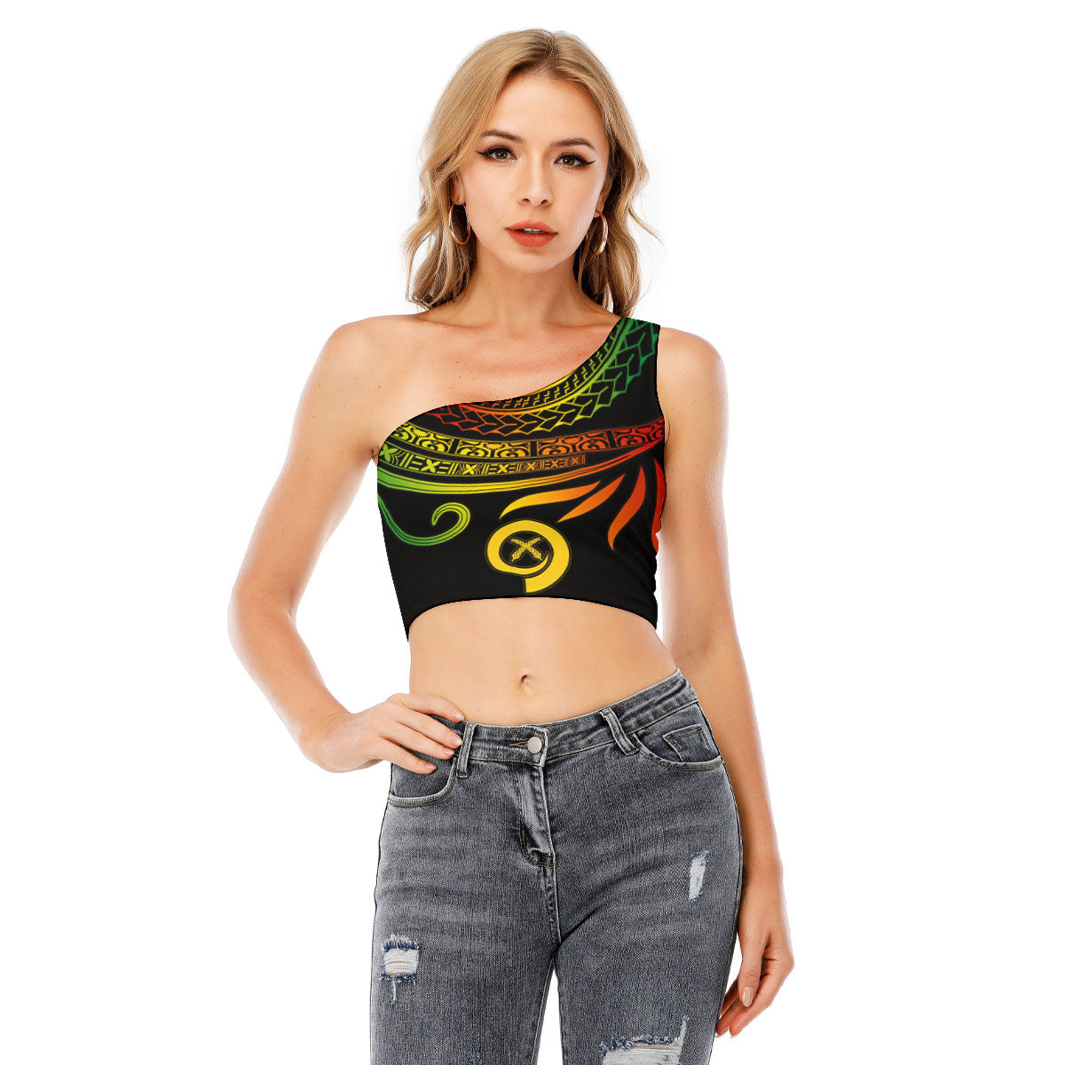 Custom Vanuatu One Shoulder Shirt Happy Independence Polynesian Proud To Be A Ni Van V2