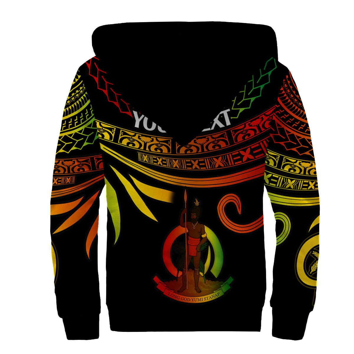 Custom Vanuatu Sherpa Hoodie Happy Independence Polynesian Proud To Be A Ni Van V2