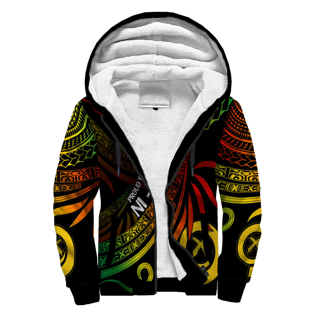 Custom Vanuatu Sherpa Hoodie Happy Independence Polynesian Proud To Be A Ni Van V1