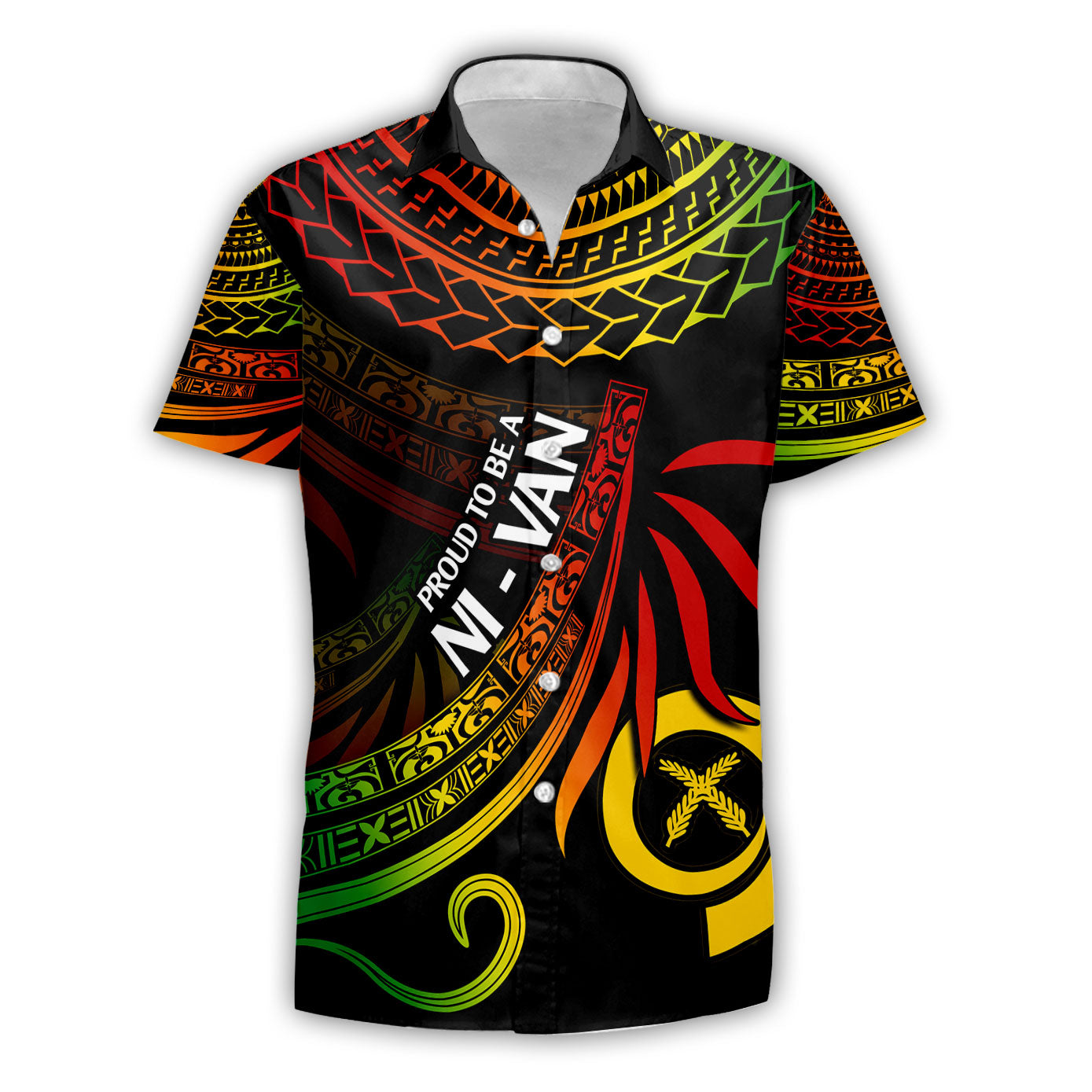 Custom Vanuatu Short Sleeve Shirt Happy Independence Polynesian Proud To Be A Ni Van V1