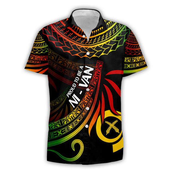 Custom Vanuatu Short Sleeve Shirt Happy Independence Polynesian Proud To Be A Ni Van V1