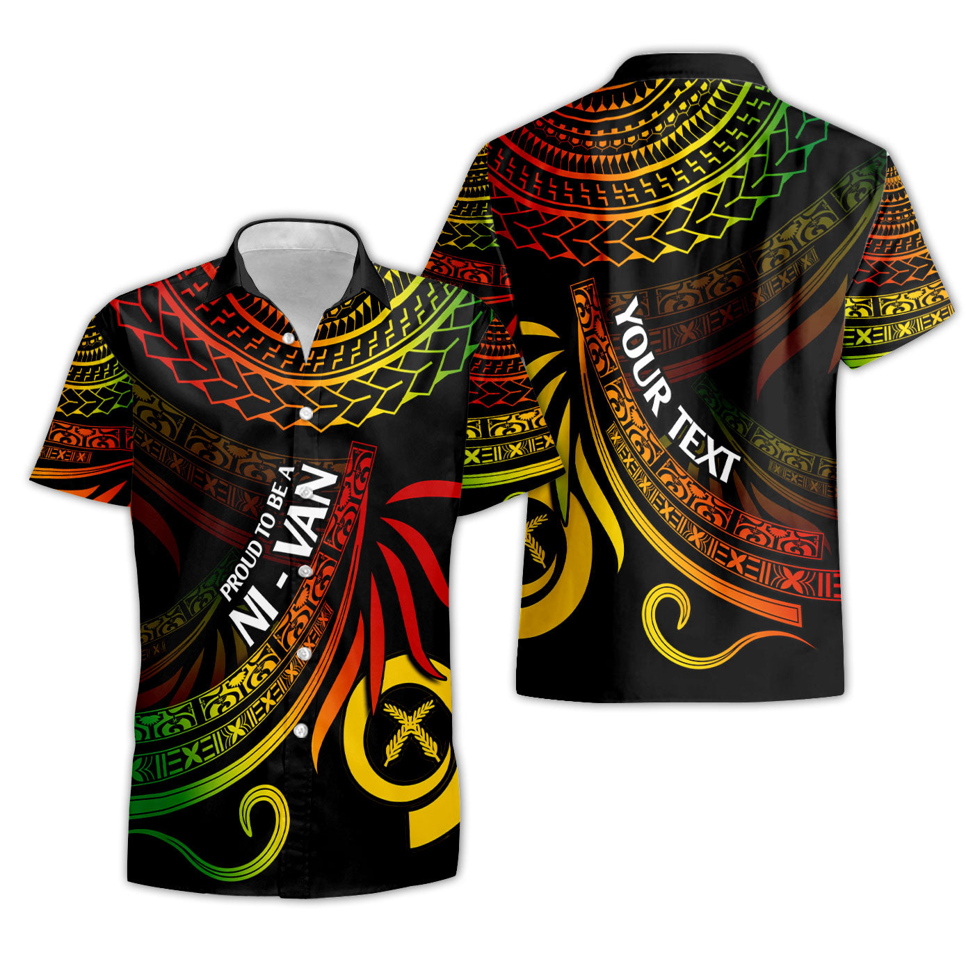 Custom Vanuatu Short Sleeve Shirt Happy Independence Polynesian Proud To Be A Ni Van V1