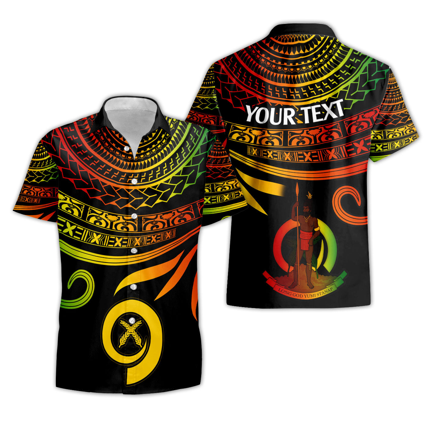 Custom Vanuatu Short Sleeve Shirt Happy Independence Polynesian Proud To Be A Ni Van V2