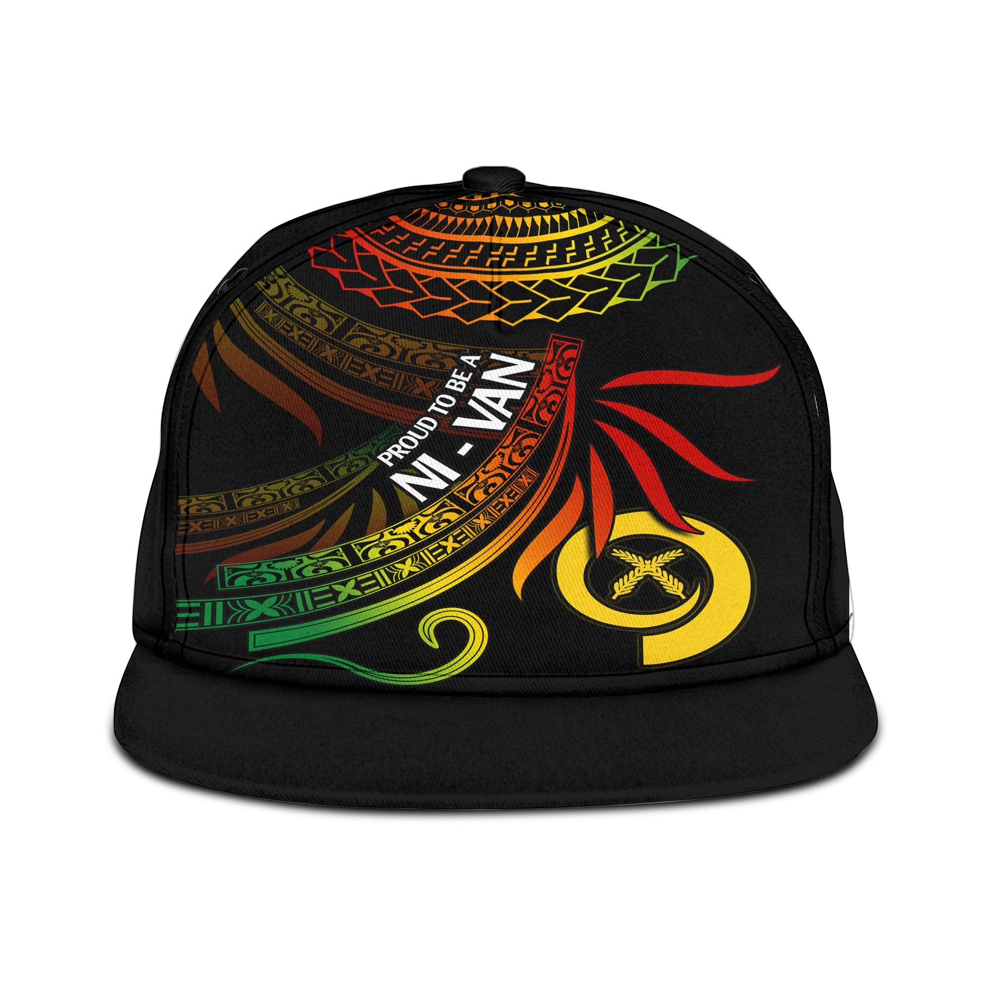 Custom Vanuatu Snapback Hat Happy Independence Polynesian Proud To Be A Ni Van V1