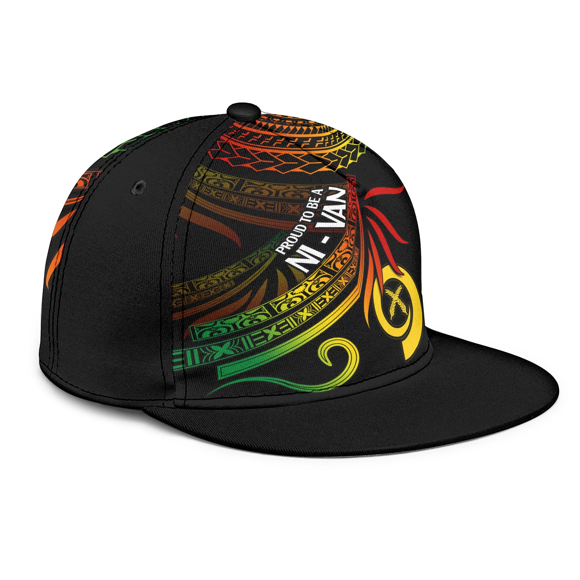 Custom Vanuatu Snapback Hat Happy Independence Polynesian Proud To Be A Ni Van V1