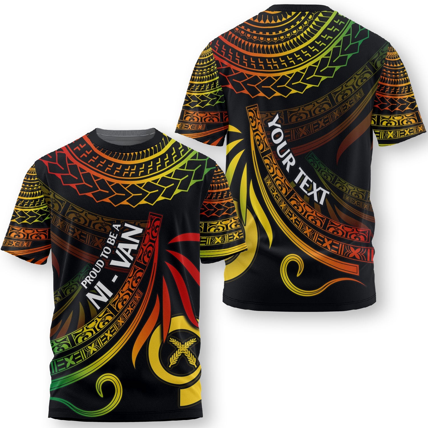 Custom Vanuatu T Shirt Happy Independence Polynesian Proud To Be A Ni Van V1