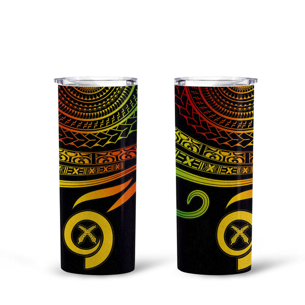 Custom Vanuatu Tall Glitter Tumbler Happy Independence Polynesian Proud To Be A Ni Van V2