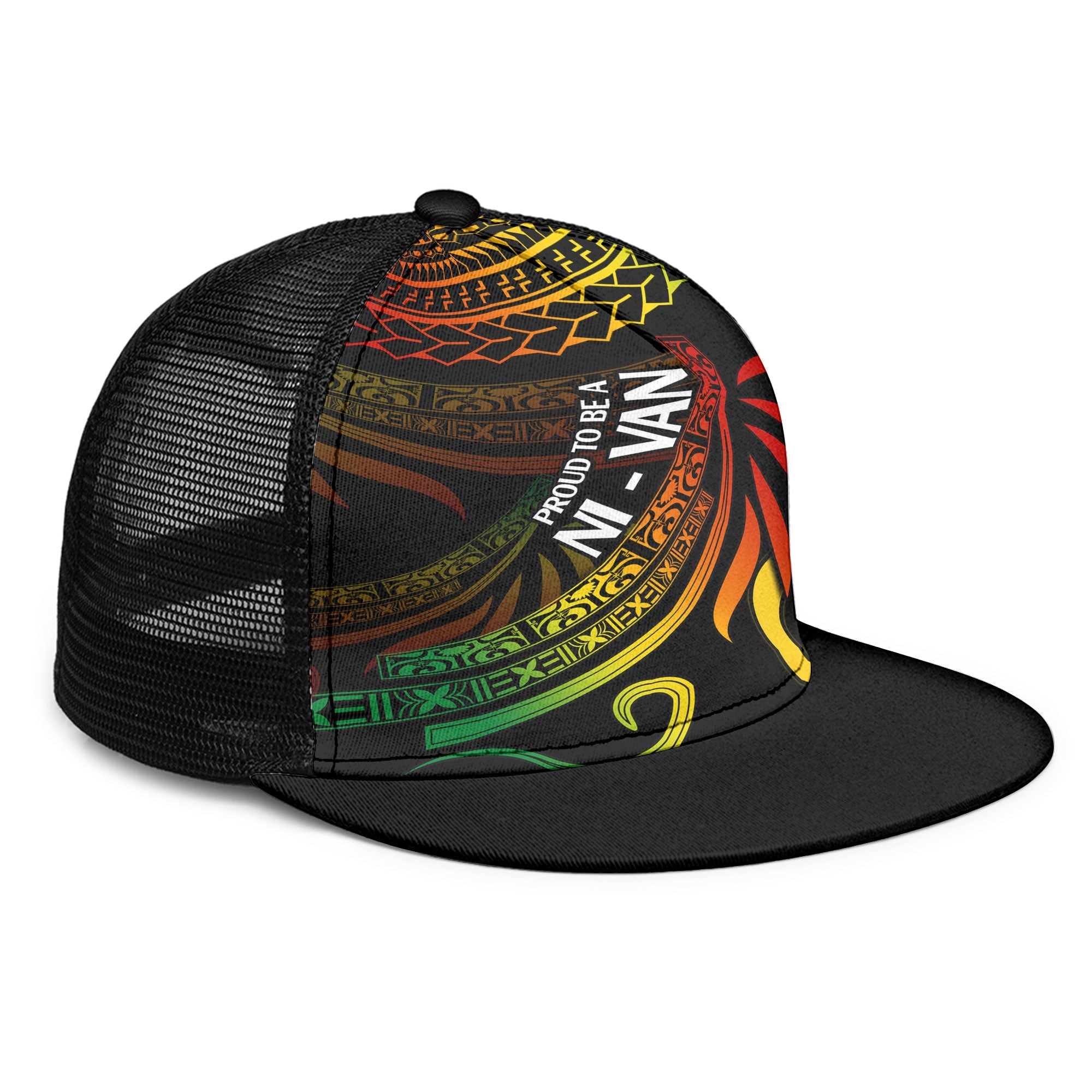 Custom Vanuatu Trucker Hat Happy Independence Polynesian Proud To Be A Ni Van V1