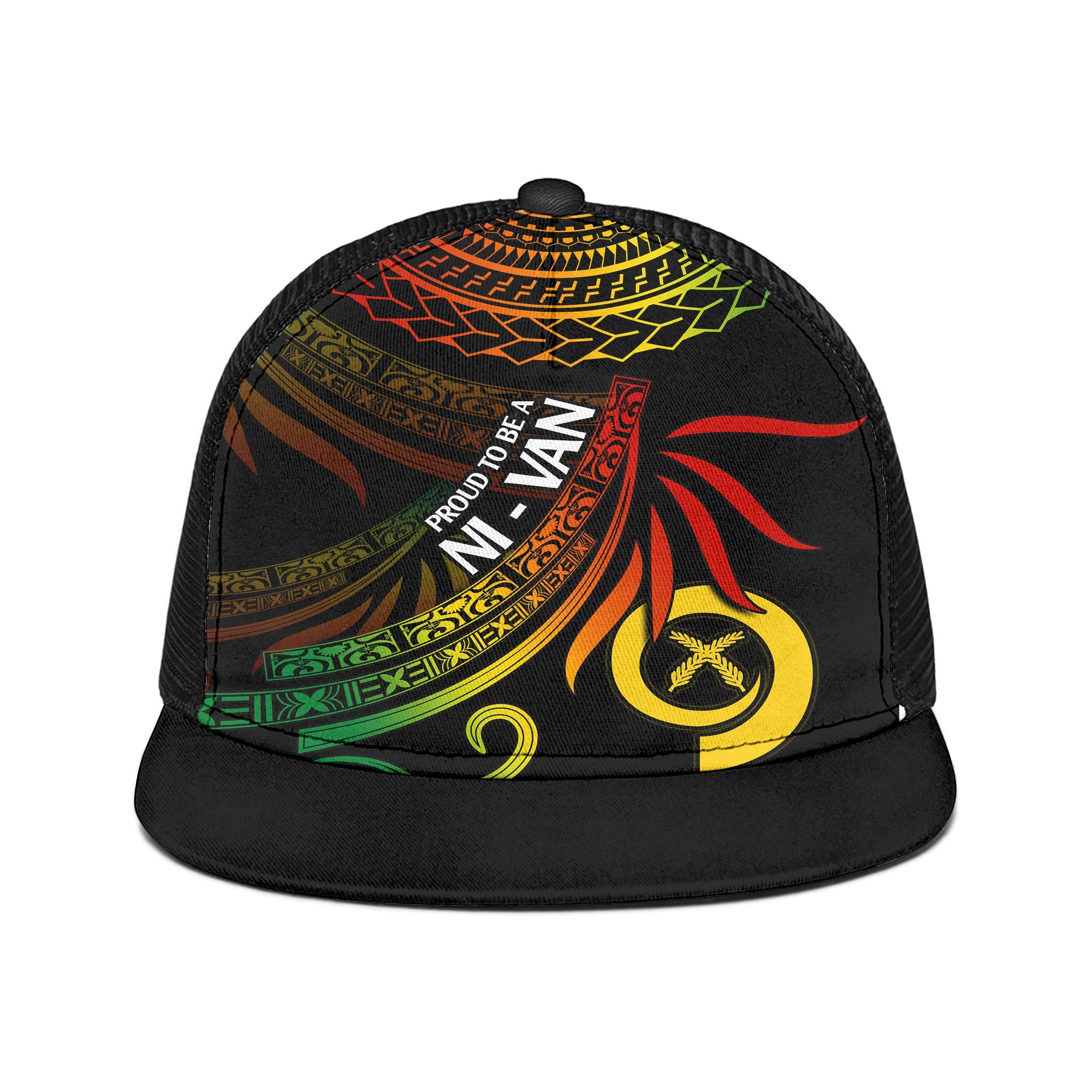 Custom Vanuatu Trucker Hat Happy Independence Polynesian Proud To Be A Ni Van V1