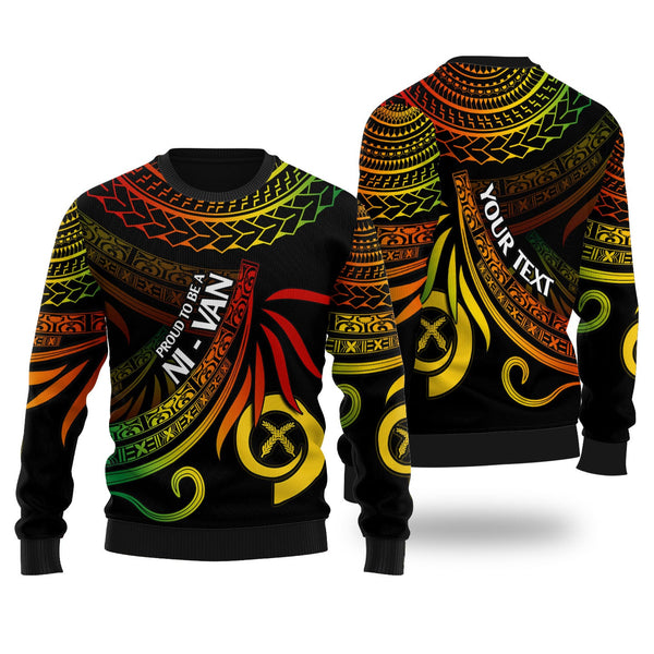 Custom Vanuatu Ugly Sweater Happy Independence Polynesian Proud To Be A Ni Van V1