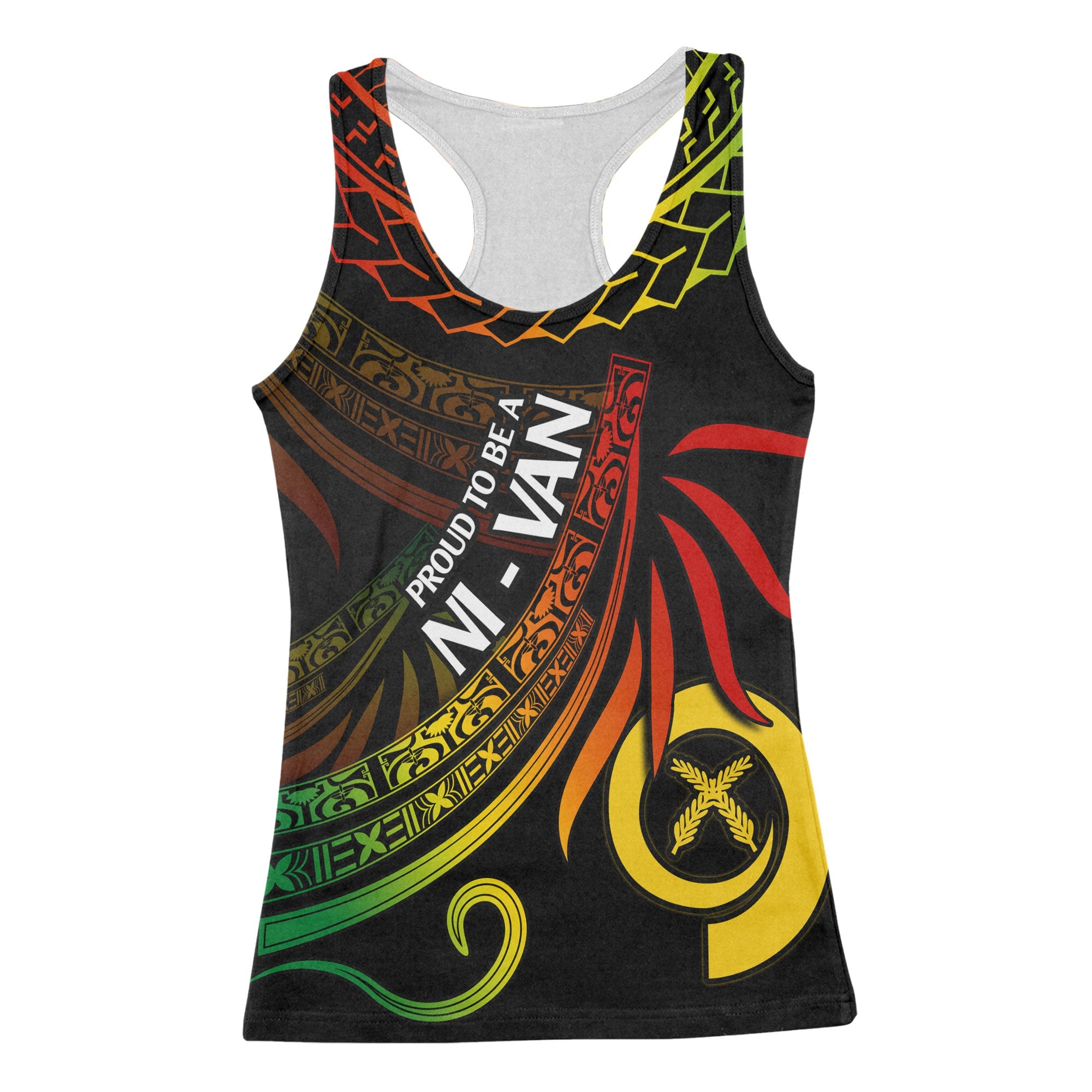 Custom Vanuatu Women Tank Top Happy Independence Polynesian Proud To Be A Ni Van V1