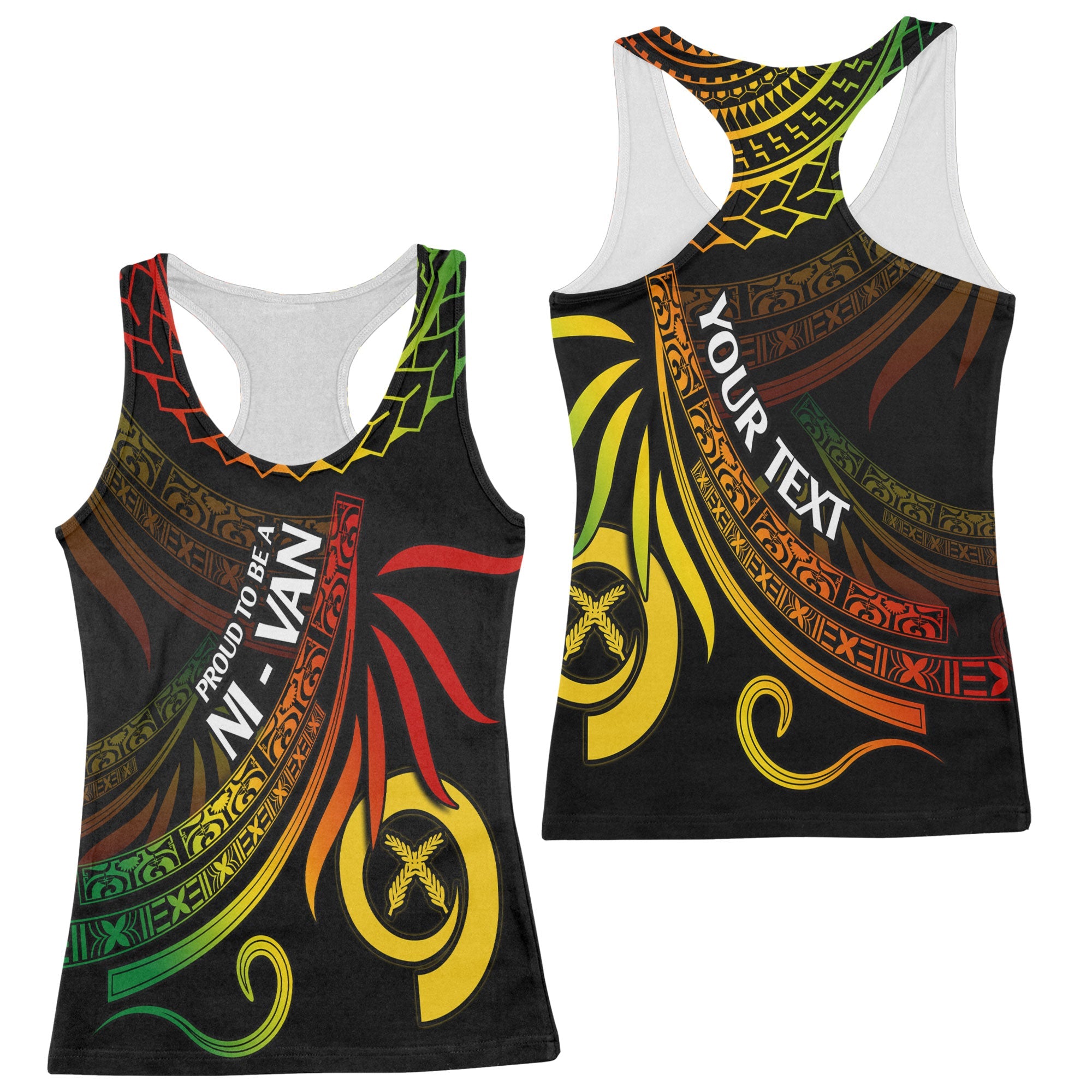 Custom Vanuatu Women Tank Top Happy Independence Polynesian Proud To Be A Ni Van V1