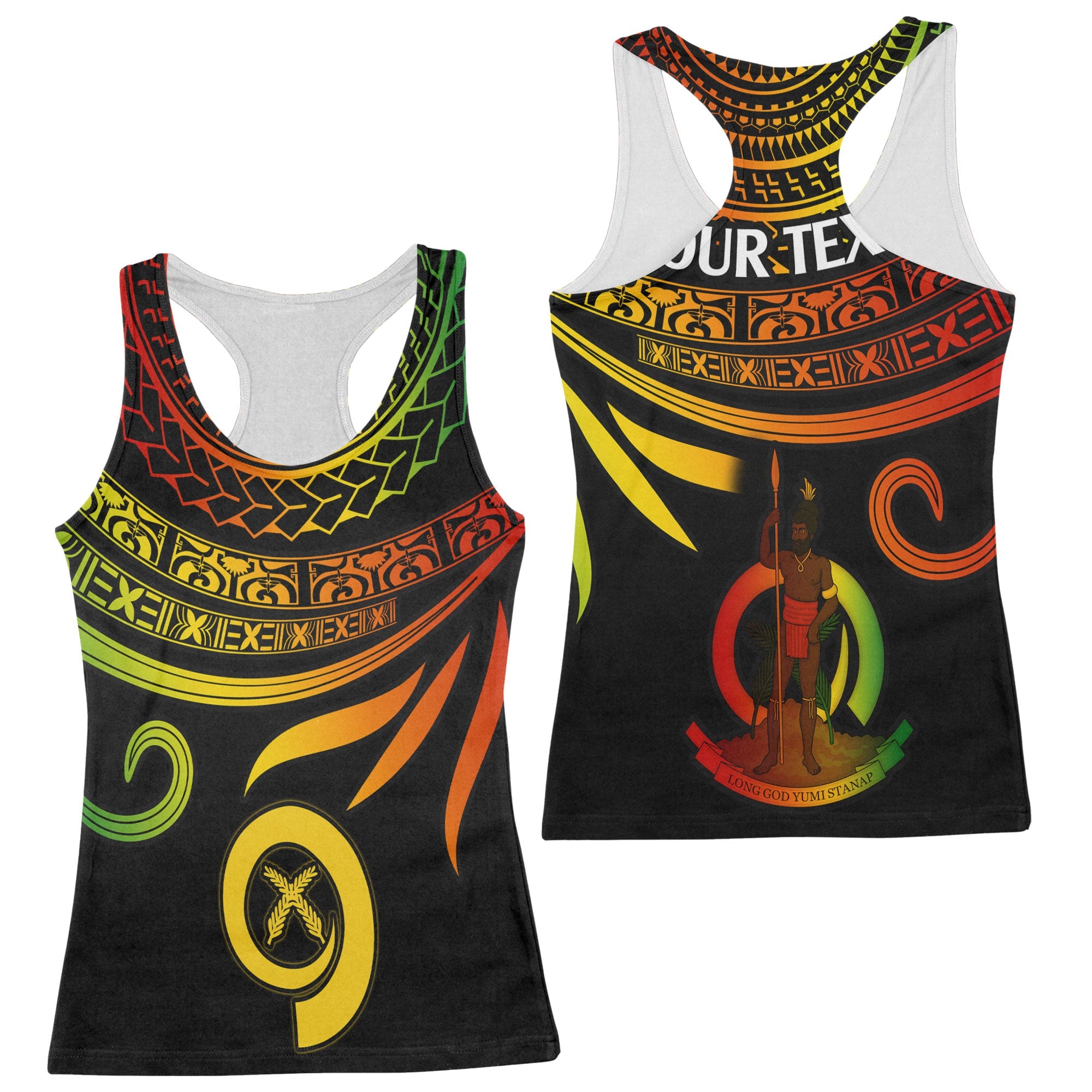 Custom Vanuatu Women Tank Top Happy Independence Polynesian Proud To Be A Ni Van V2