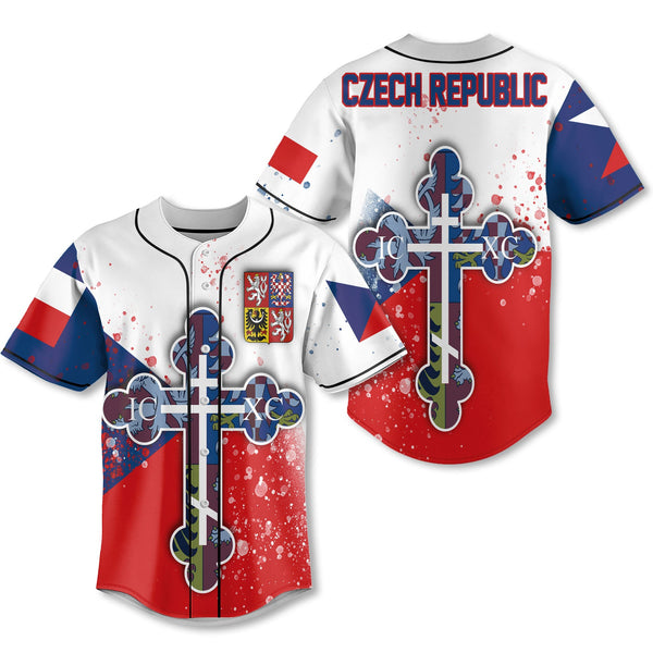 Czech Republic Baseball Jersey Flag & Coat Of Arms Orthodox Style