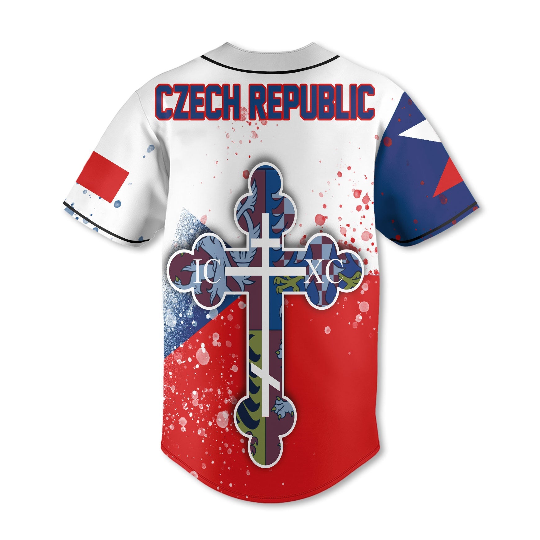 Czech Republic Baseball Jersey Flag & Coat Of Arms Orthodox Style