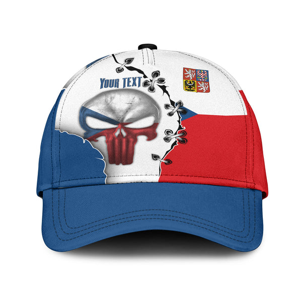 Czech Republic Classic Cap Flag & Coat Of Arms Skull Style