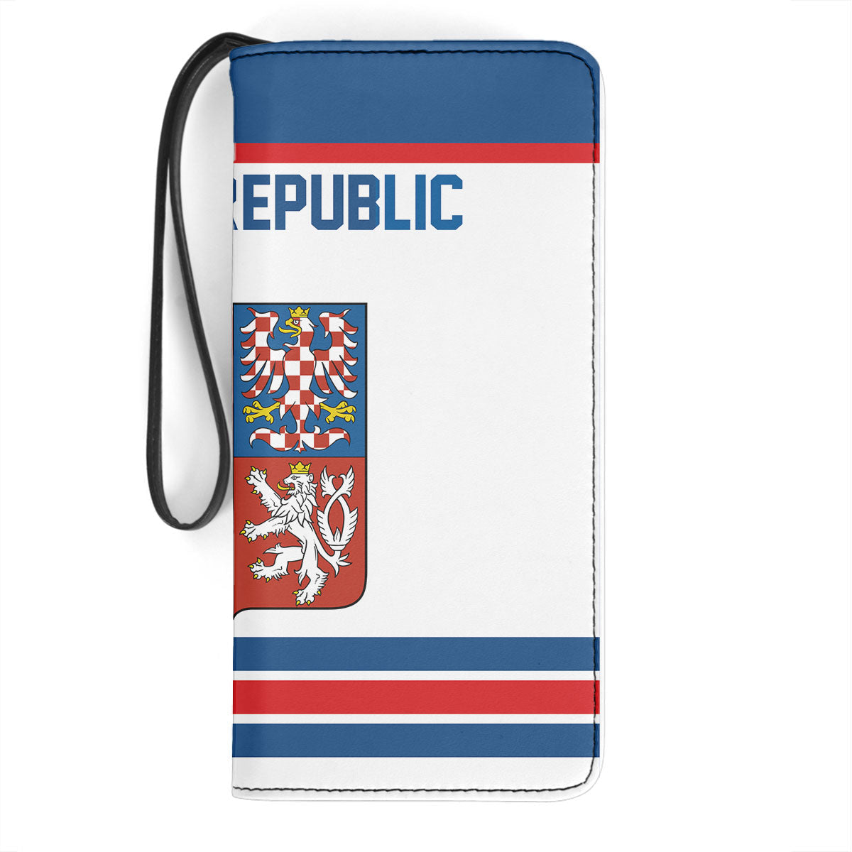 Czech Republic Clutch Purse Flag & Coat Of Arms Hockey Style