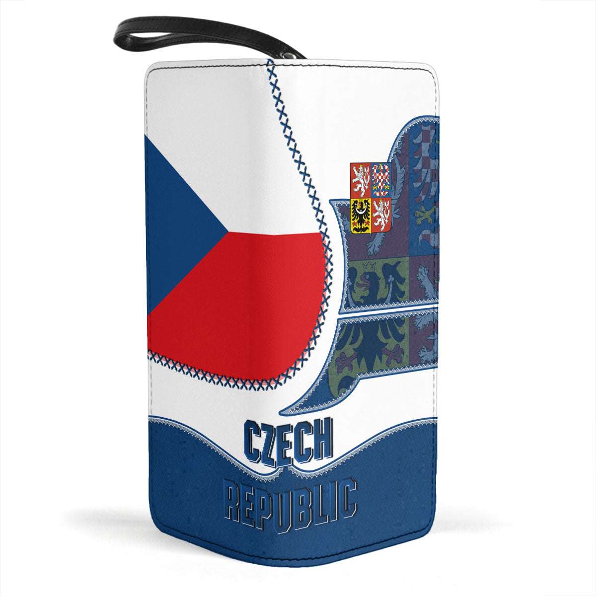 Czech Republic Clutch Purse Flag & Coat Of Arms Leather Style