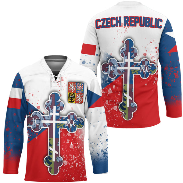 Czech Republic Hockey Jersey Flag & Coat Of Arms Orthodox Style