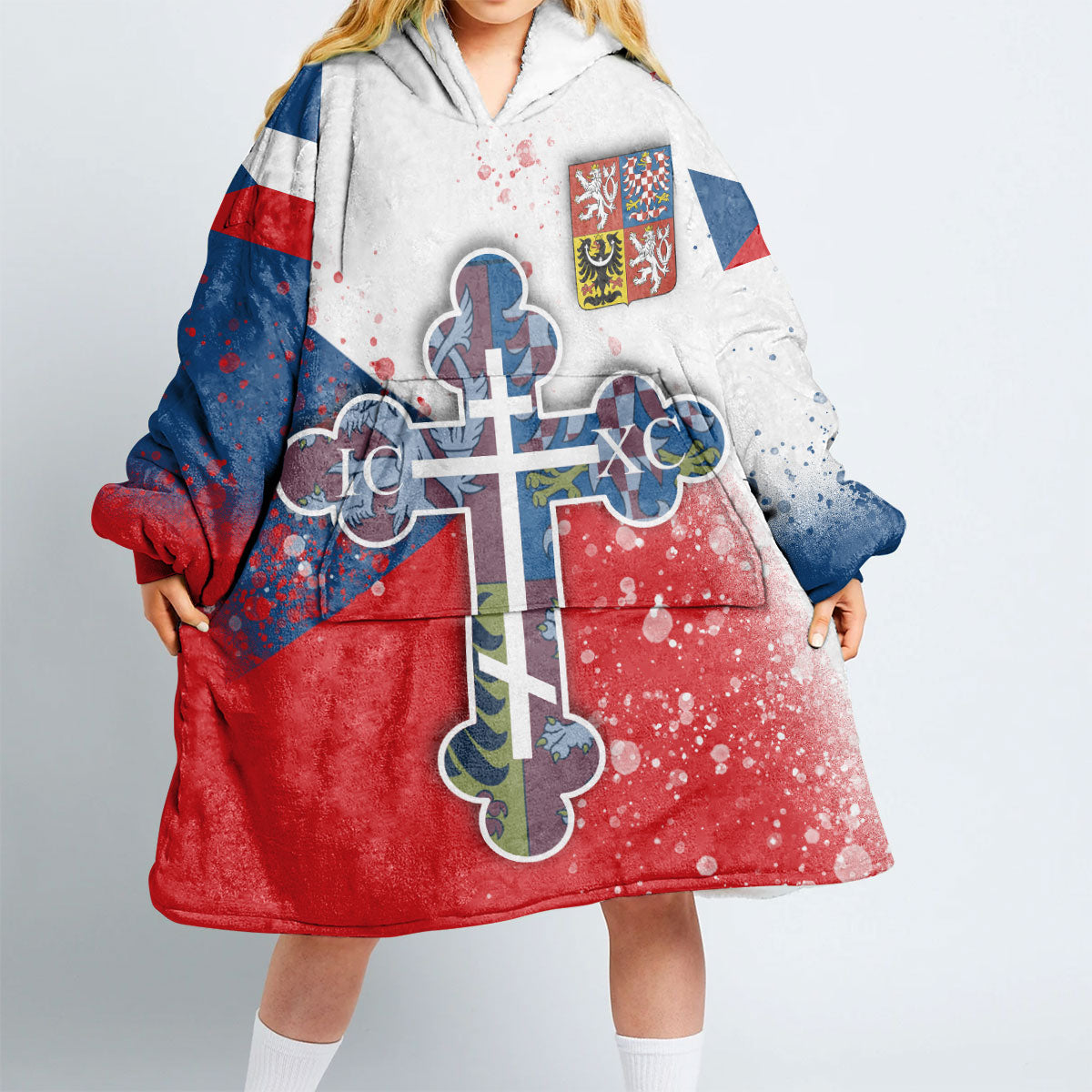 Czech Republic Snug Hoodie Flag & Coat Of Arms Orthodox Style