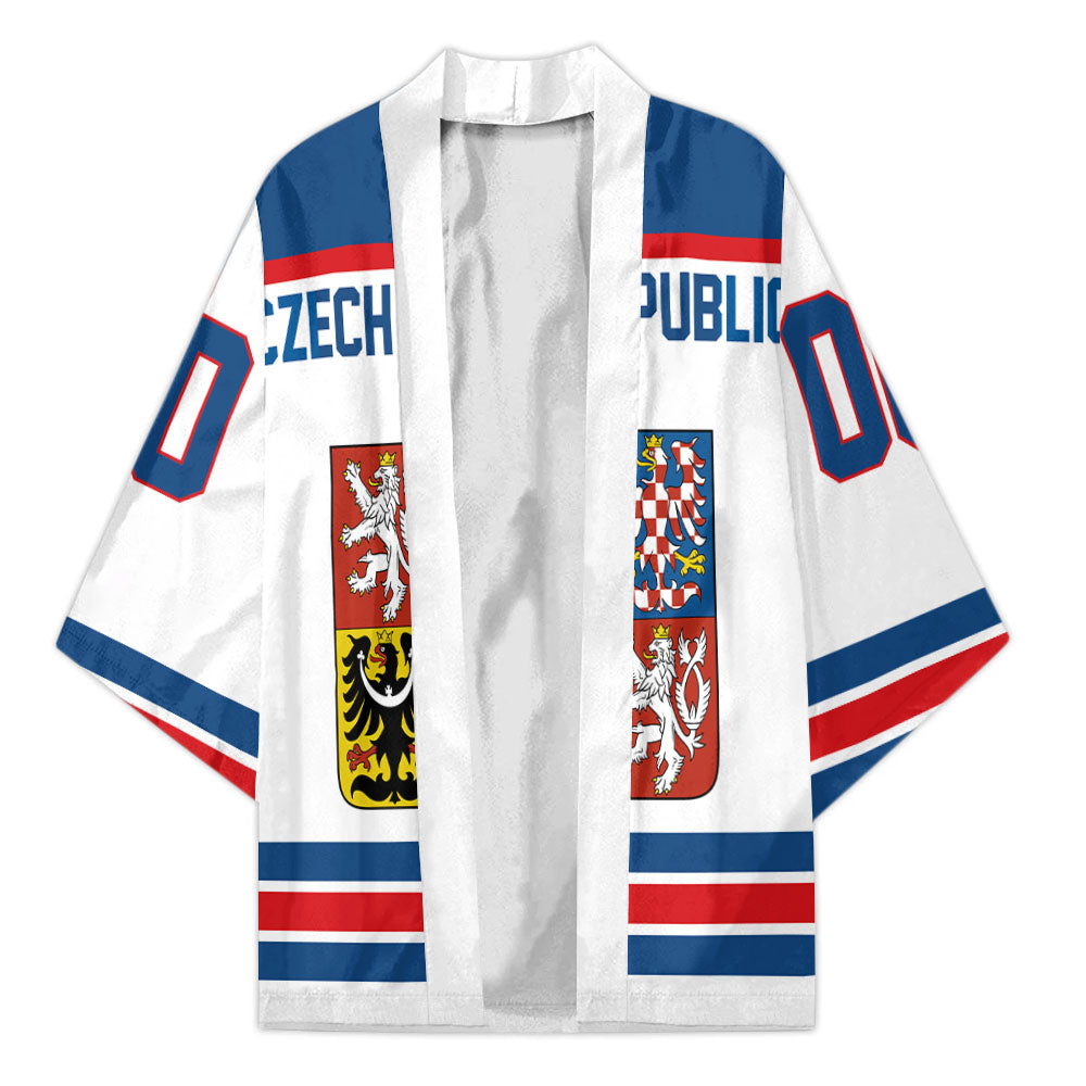 Czech Republic Kimono Flag & Coat Of Arms Hockey Style