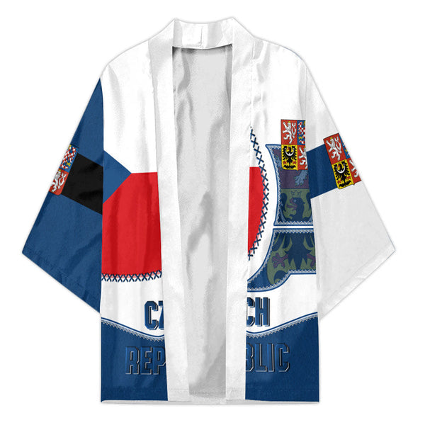 Czech Republic Kimono Flag & Coat Of Arms Leather Style