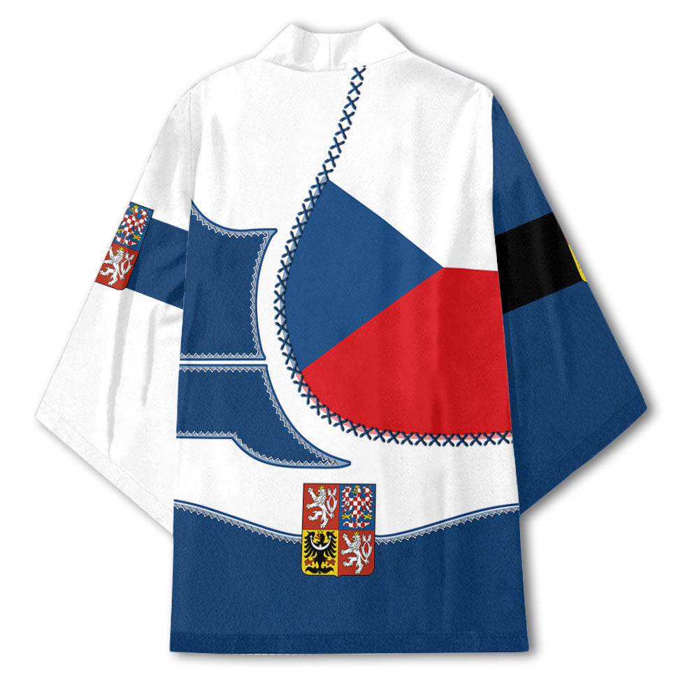 Czech Republic Kimono Flag & Coat Of Arms Leather Style