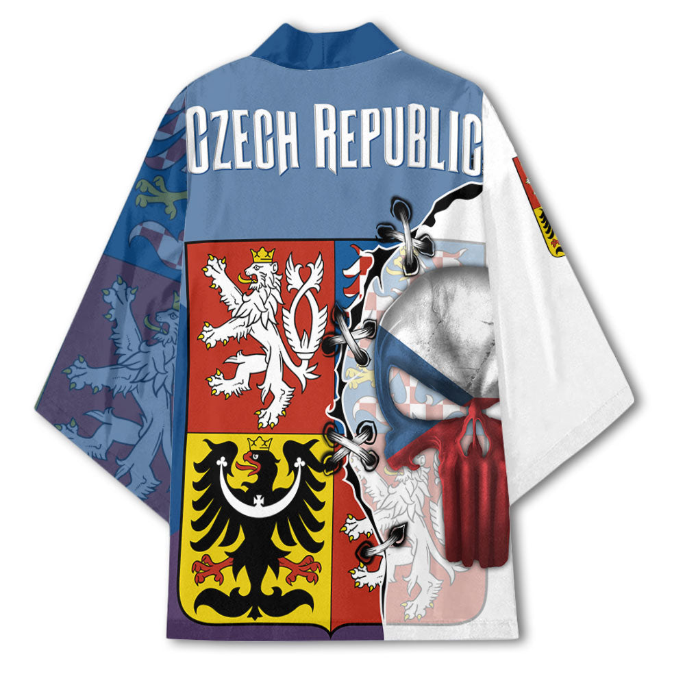 Czech Republic Kimono Flag & Coat Of Arms Skull Style