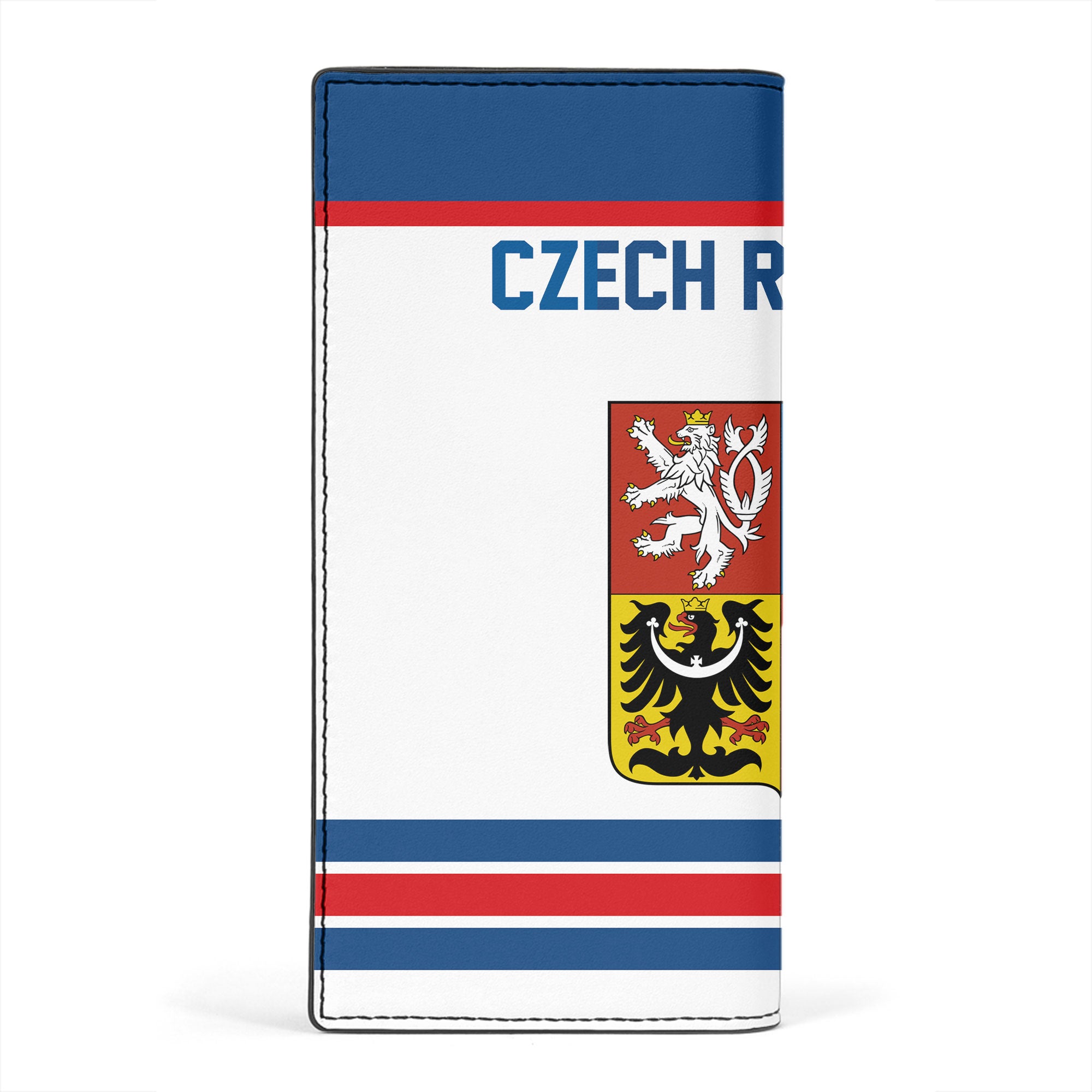 Czech Republic Leather Wallet Flag & Coat Of Arms Hockey Style