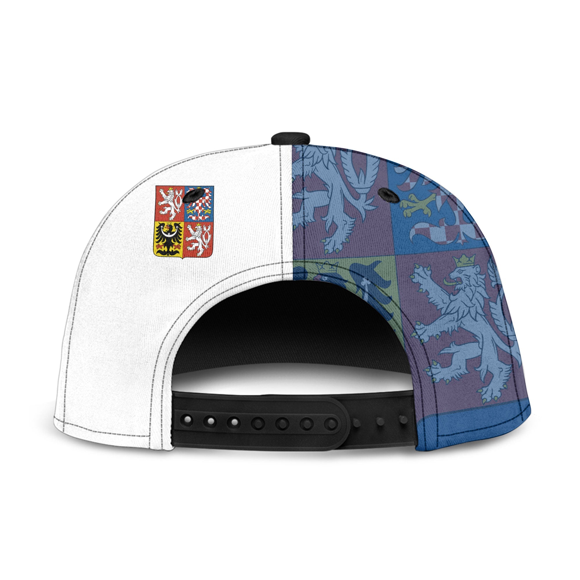 Czech Republic Snapback Hat Flag & Coat Of Arms Skull Style