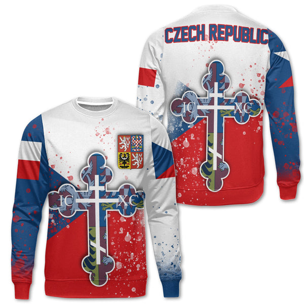 Czech Republic Sweatshirt Flag & Coat Of Arms Orthodox Style