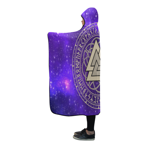 Viking Hooded Blanket Triangle And Galaxy