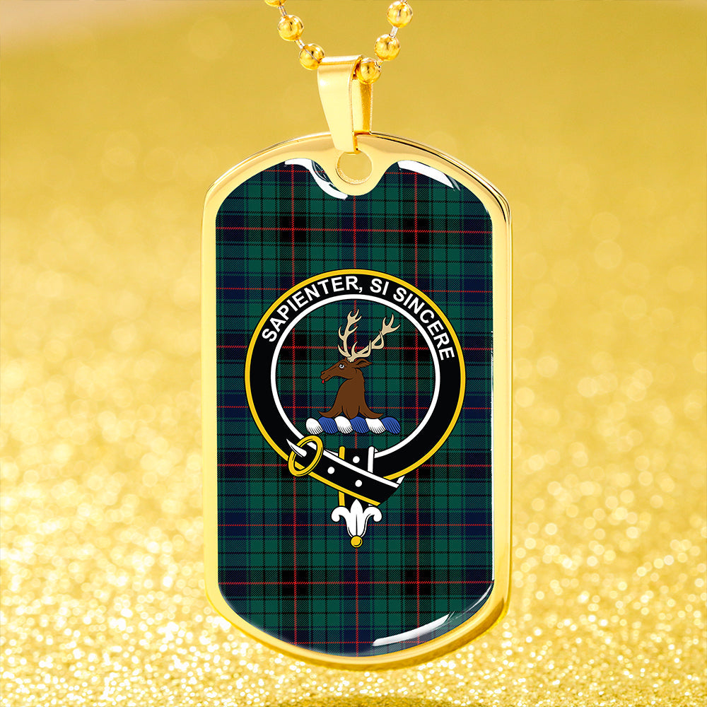 Davidson (Vestiarium Scoticum) Modern Clan Badge Classic Tartan Dog Tag Necklace