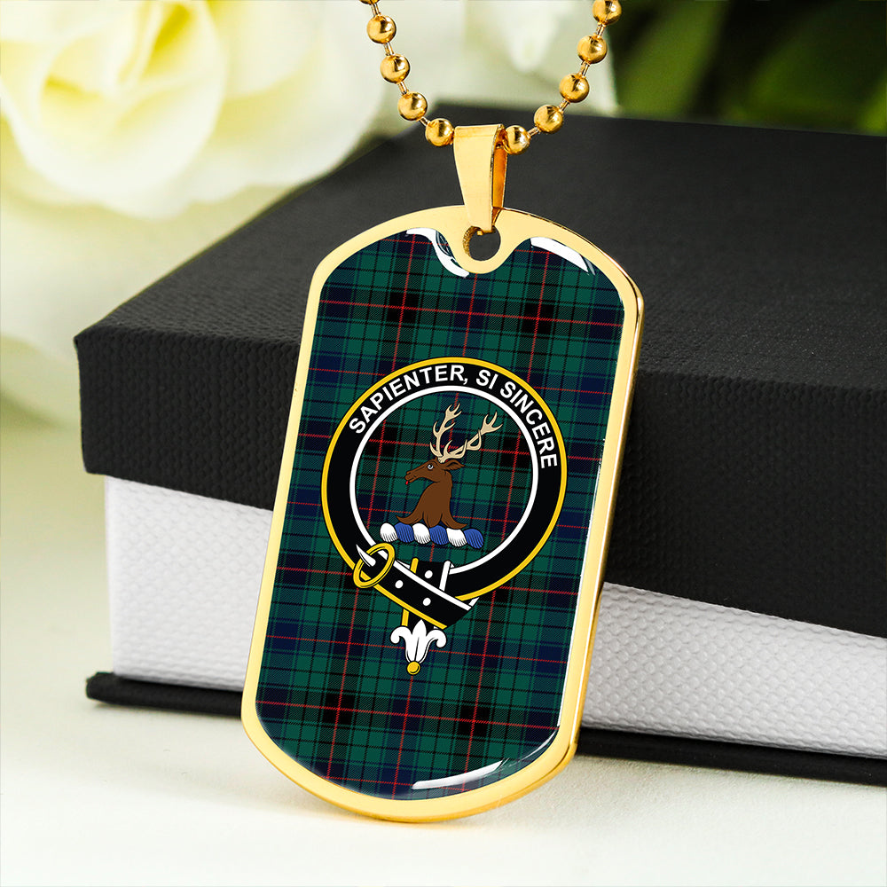 Davidson (Vestiarium Scoticum) Modern Clan Badge Classic Tartan Dog Tag Necklace