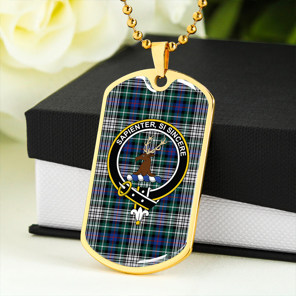 Davidson of Tulloch Dress Modern Clan Badge Classic Tartan Dog Tag Necklace