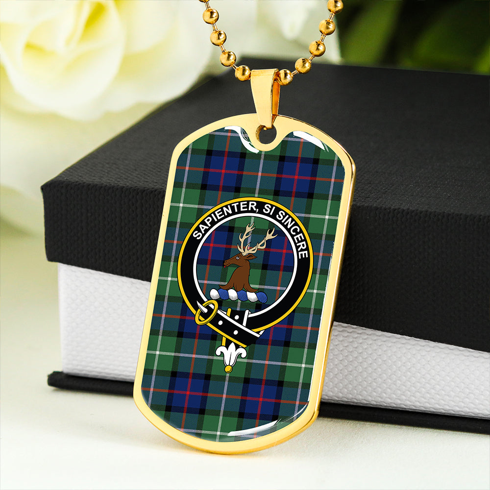 Davidson of Tulloch Modern Clan Badge Classic Tartan Dog Tag Necklace
