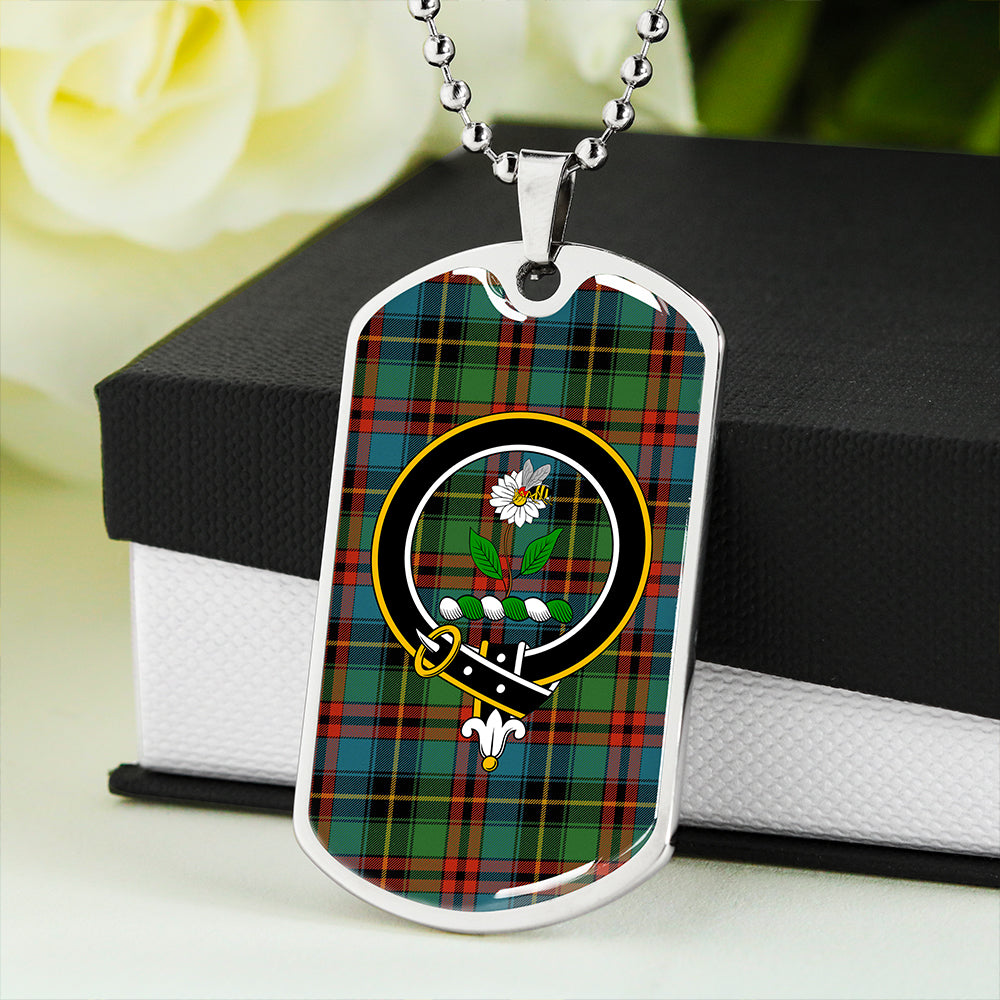 Deas Ancient Clan Badge Classic Tartan Dog Tag Necklace