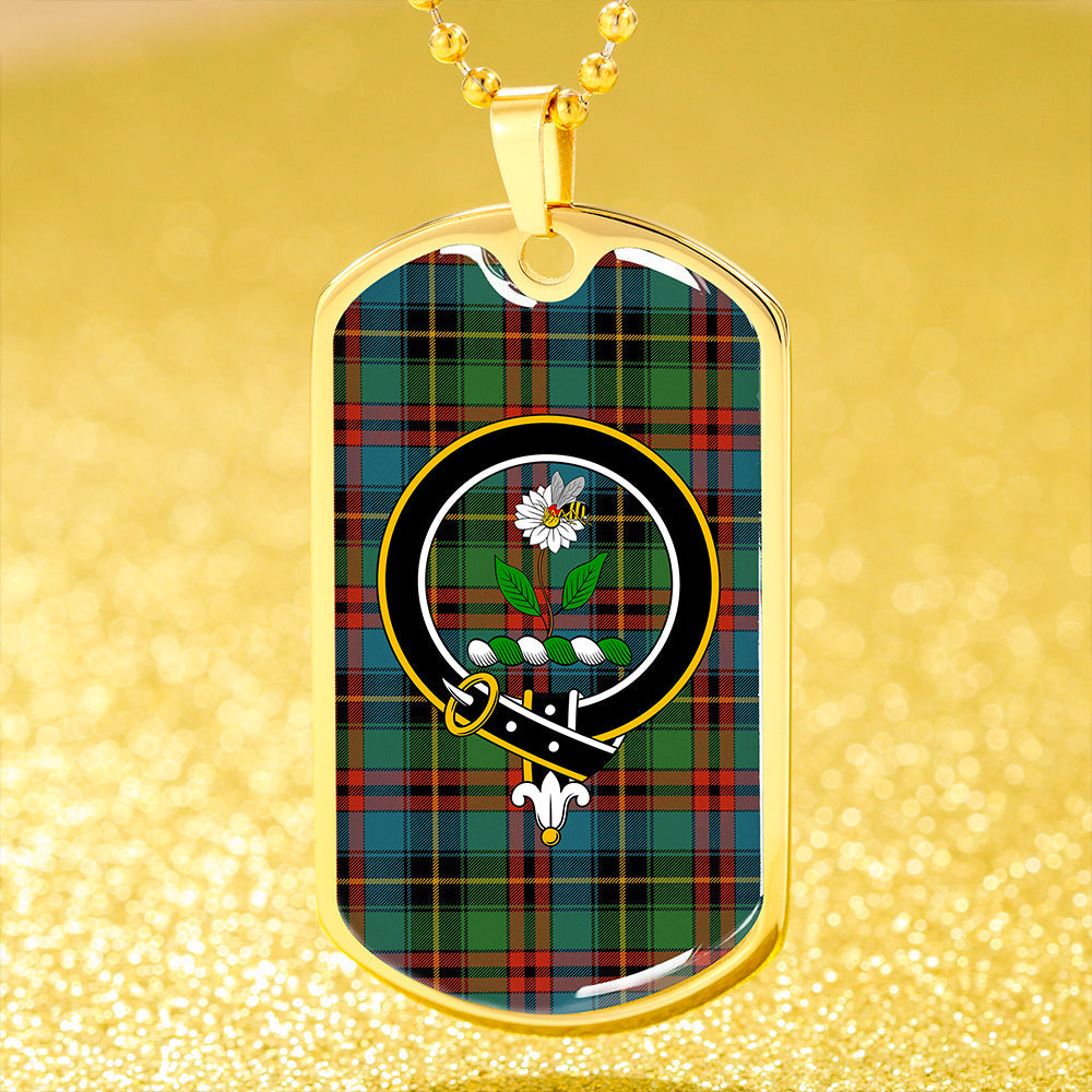 Deas Ancient Clan Badge Classic Tartan Dog Tag Necklace