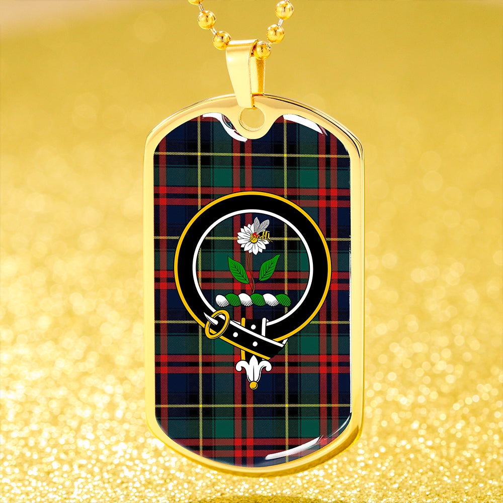 Deas Modern Clan Badge Classic Tartan Dog Tag Necklace