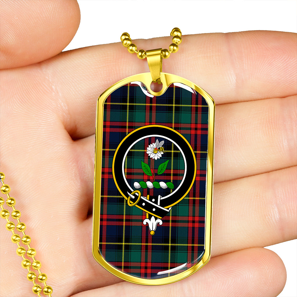 Deas Modern Clan Badge Classic Tartan Dog Tag Necklace