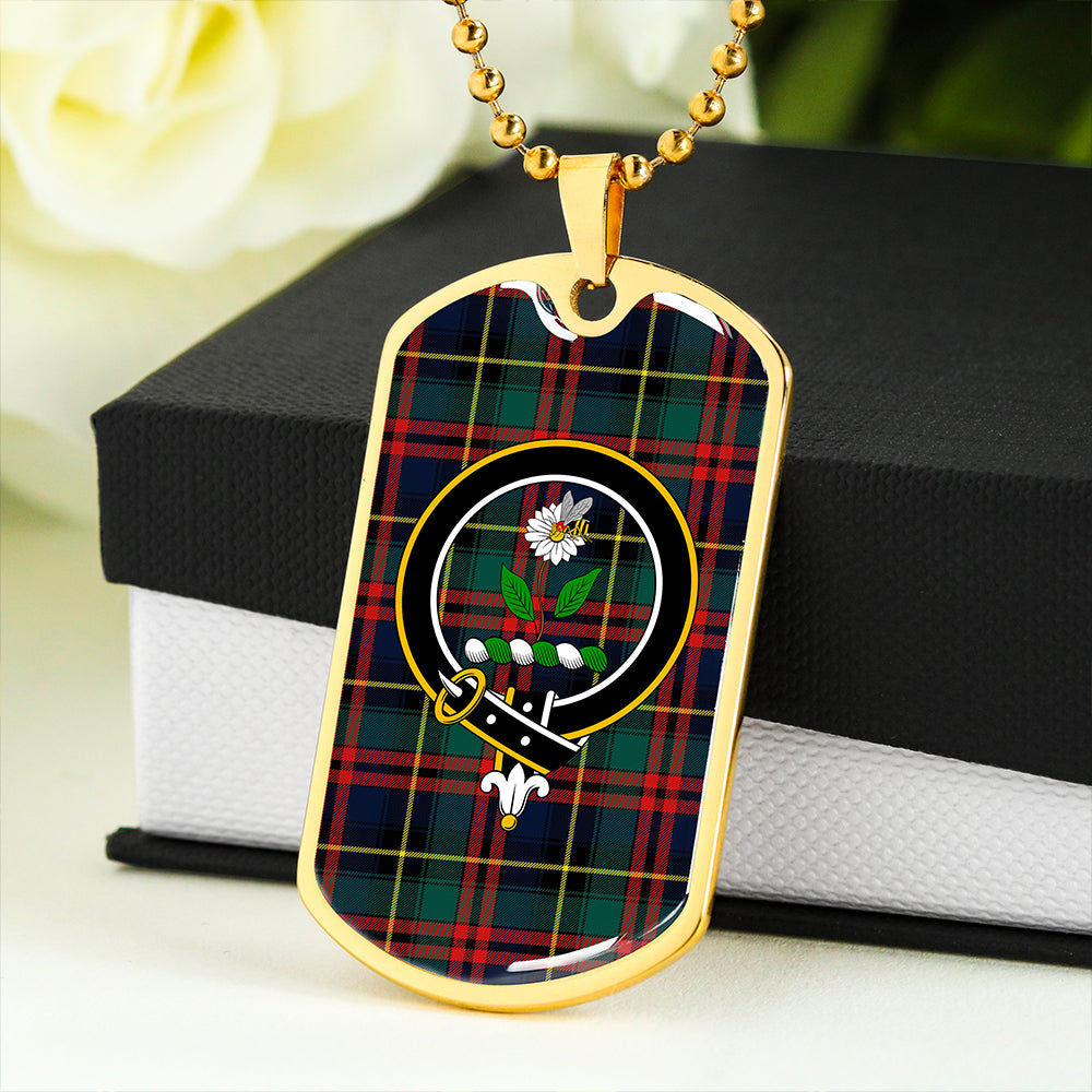 Deas Modern Clan Badge Classic Tartan Dog Tag Necklace