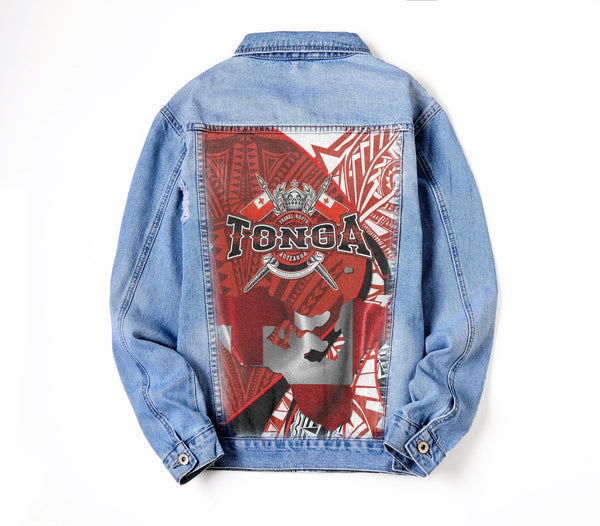 Tonga In My Heart Royal Coat Of Arms Denim Jacket