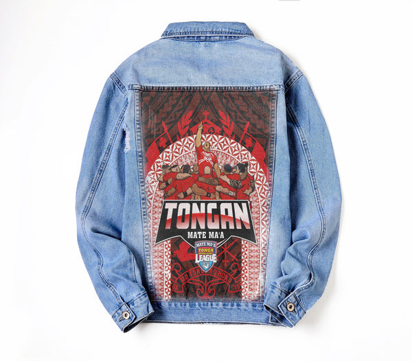 Tonga Mate Ma'a Rugby League Denim Jacket