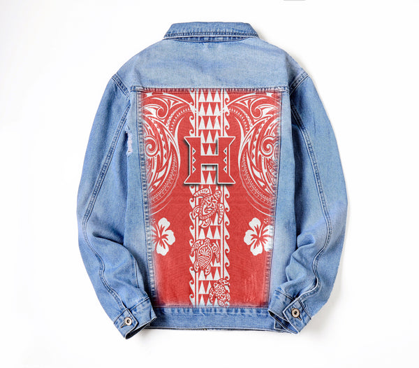 Hilo Hawaii Seal Denim Jacket Turtle Style