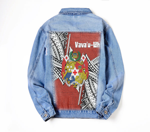 Tonga Vava'u Lahi Coat Of Arms Denim Jacket